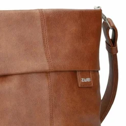 Online Zwei Mademoiselle.M Schultertasche 27 cm cognac