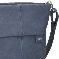 Online Zwei Mademoiselle.M Schultertasche 27 cm nubuk blue